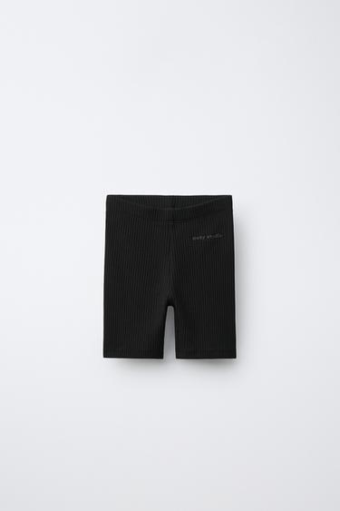 LEGGING CICLISTA CANALÉ TEXTO RELIEVE - Negro de Zara