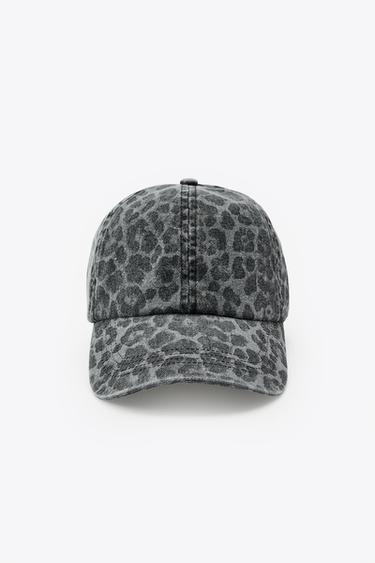 CAPPELLO TWILL STAMPA ANIMALIER - Grigio di Zara