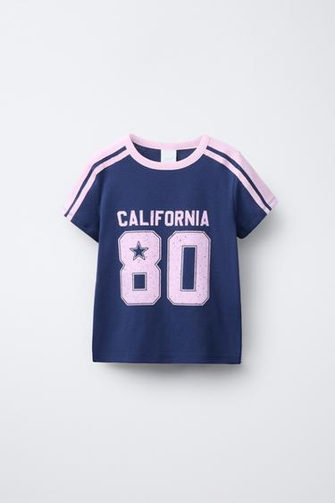 VARSITY NUMBER T-SHIRT - Navy blue by Zara