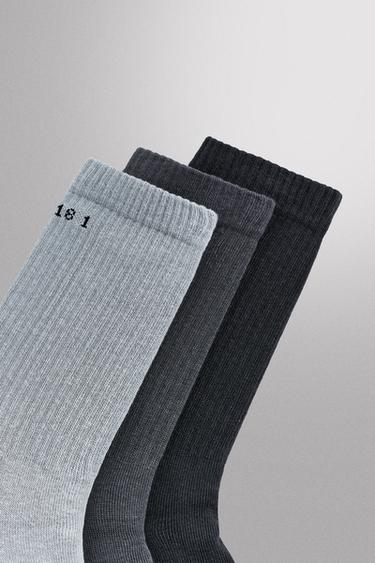 LOT DE 3 PAIRES DE CHAUSSETTES D’ENTRAÎNEMENT - Bleu de Zara - Image 2