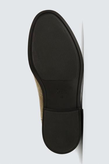 BOTTINES CHELSEA EN CUIR - Gris taupe de Zara - Image 3