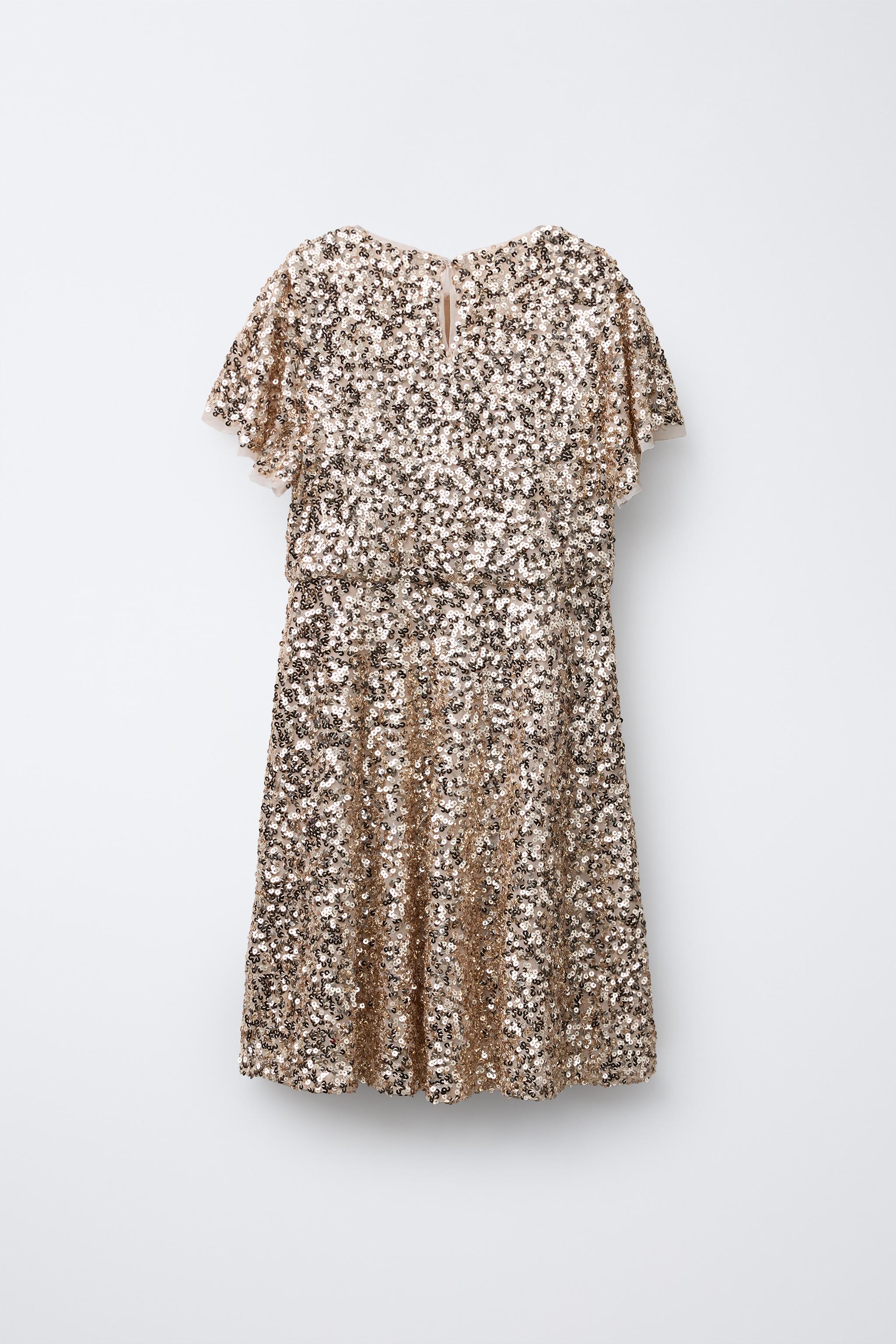 zara sequin dress australia ZARA NEW LONG SEQUIN KNIT DRESS SILVER S,M,L 6096/100