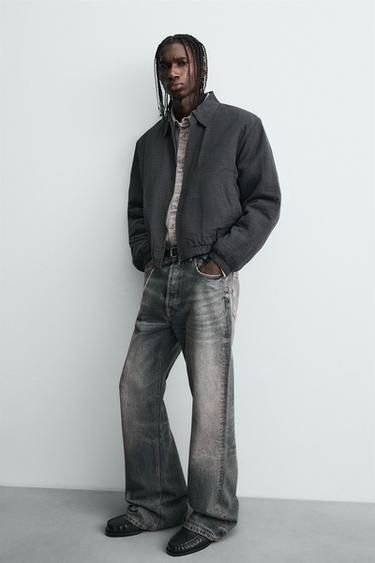 TEXTURED QUILTED JACKET - Charcoal by Zara - Image 6
