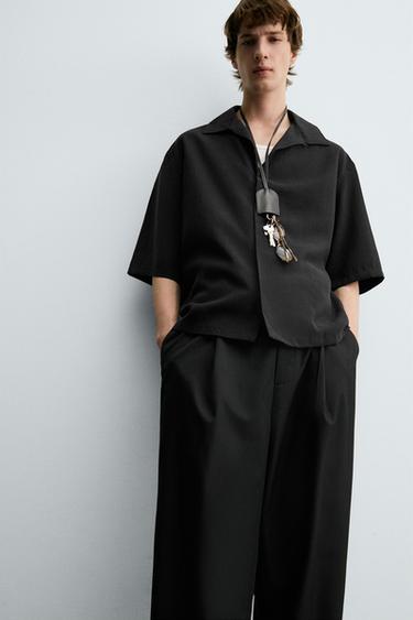 RELAXED FIT FLOWING SHIRT - Black by Zara - Image 5