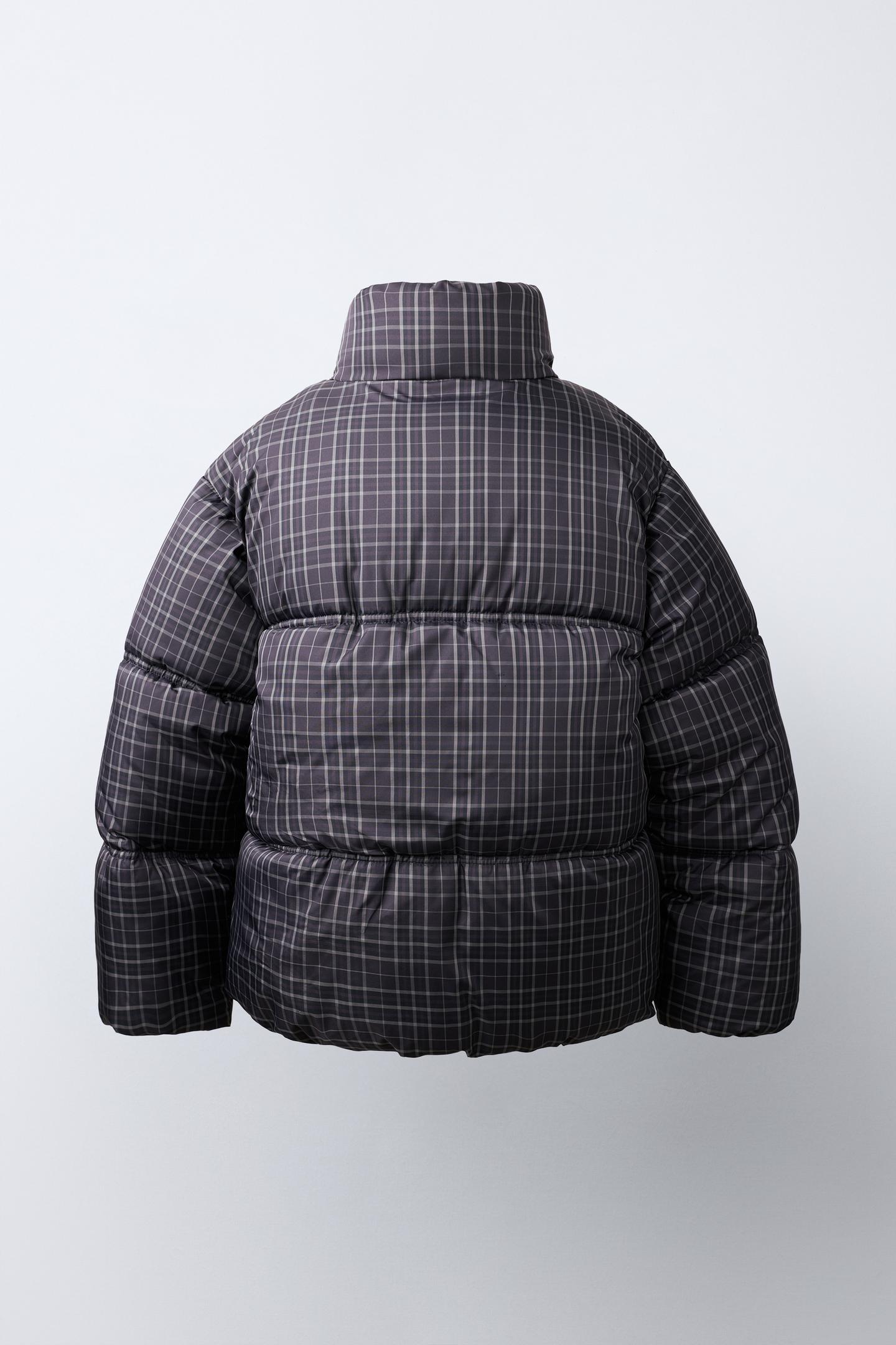 Детская куртка Zara Quilted Check Print, цвет: Чёрный — фото 6