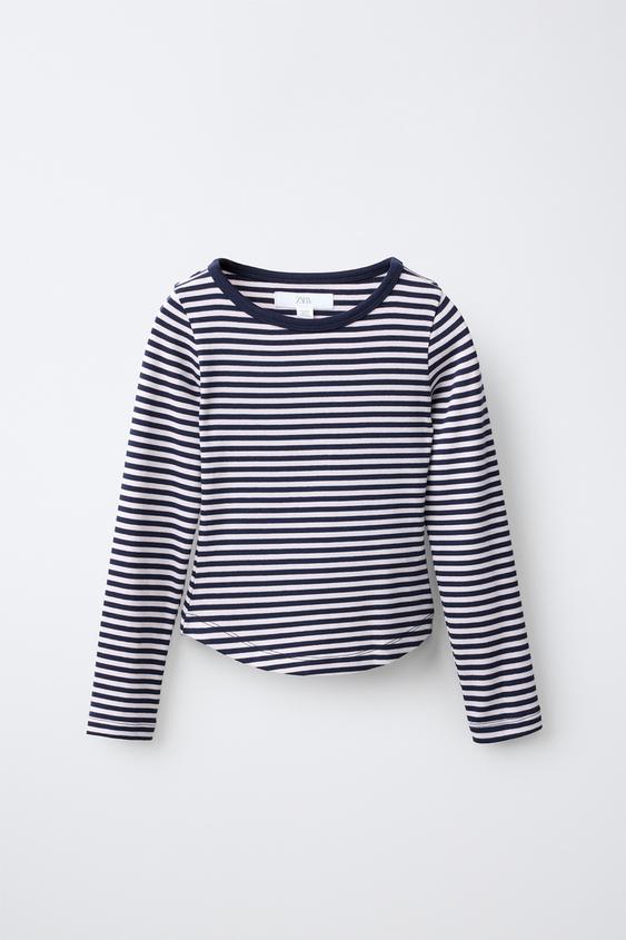 STREIFEN SHIRT MIT MODAL - Marineblau von Zara - Bild 0