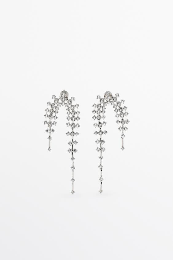 Boucles d’oreilles cascade brillants - Argent de Zara - Image 0