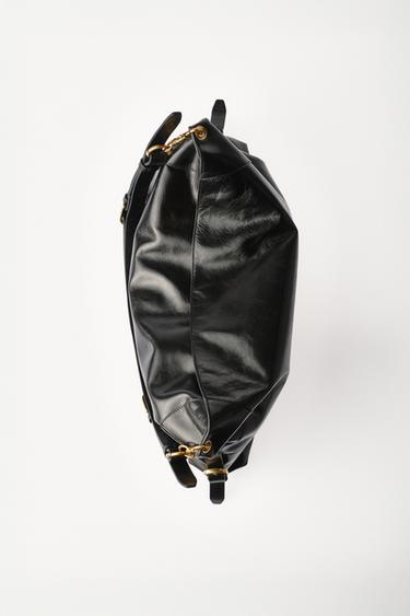 Zara MAXI LEATHER BAG WILLY CHAVARRIA X ZARA - Black