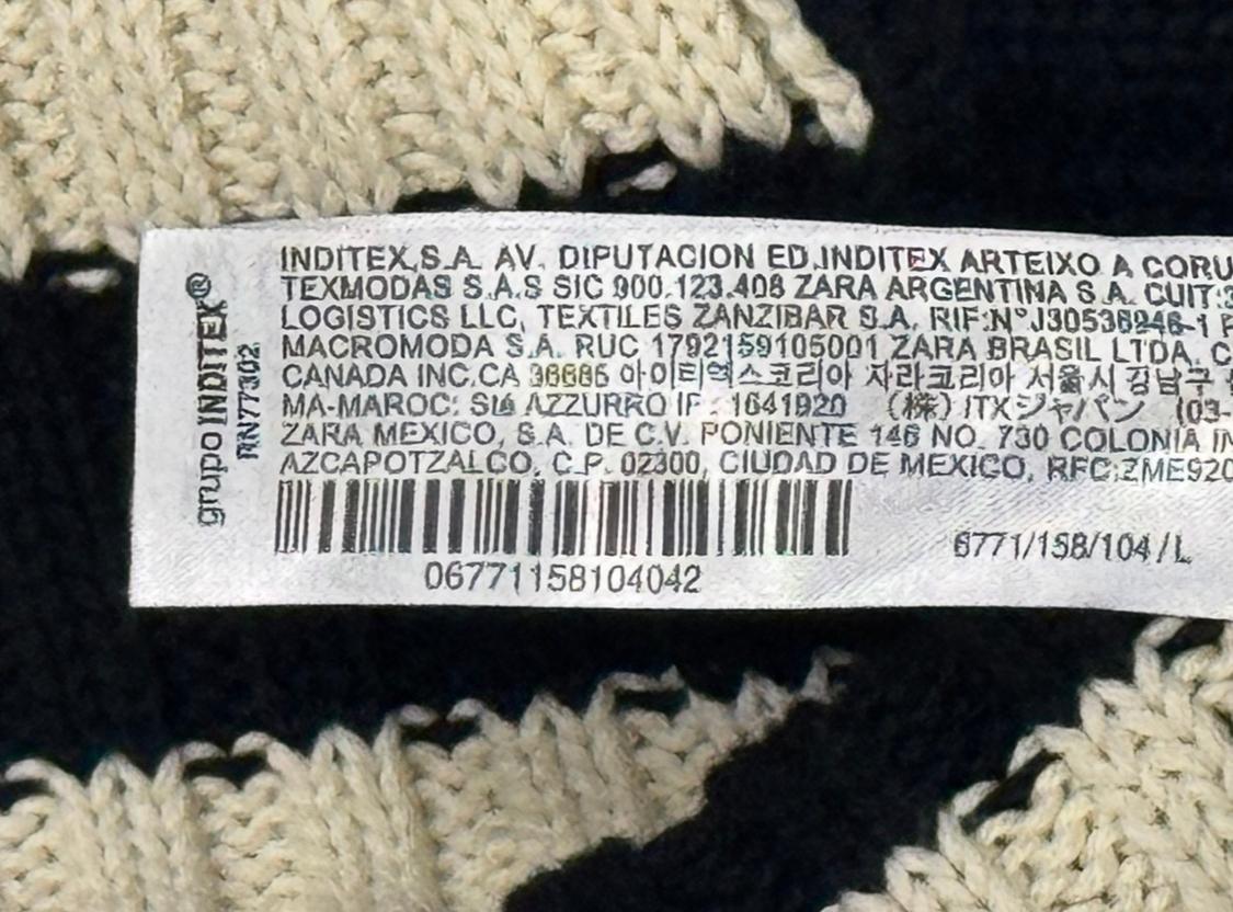 STRIPED CROP KNIT SWEATER - Image 6