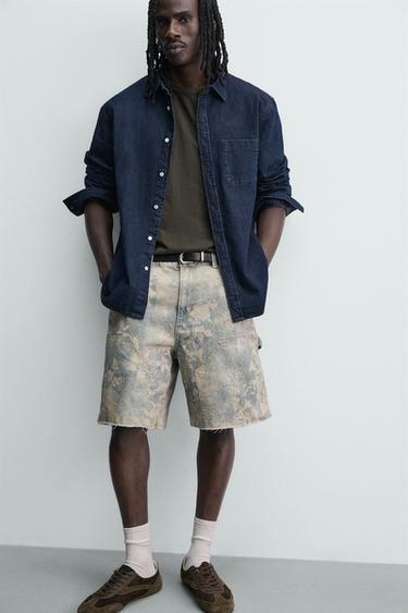 FLORAL PRINT CARPENTER BERMUDA SHORTS - Printed by Zara - Image 4