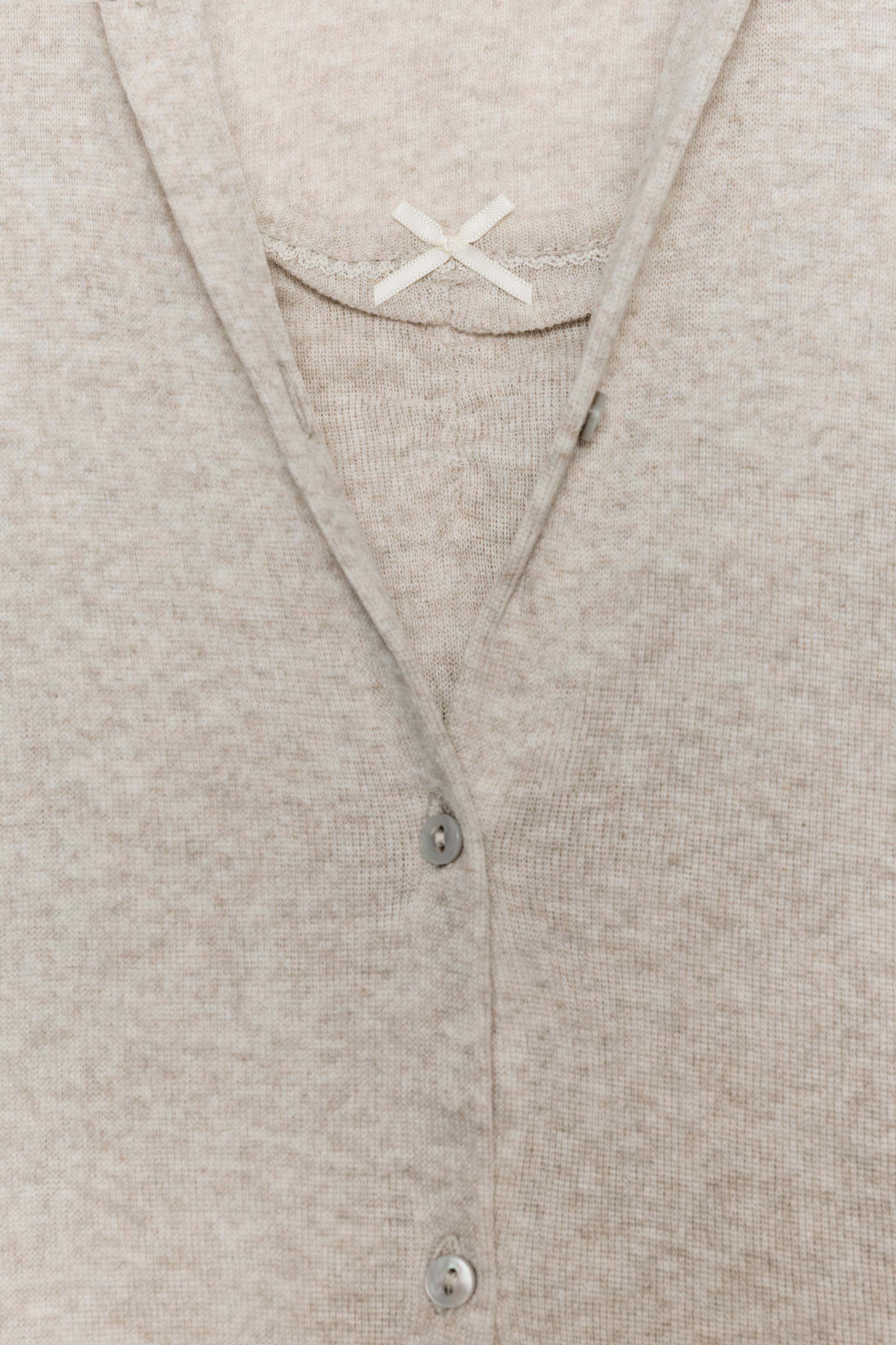 Женские топы Zara COMBINATION BOW TOP — фото 4
