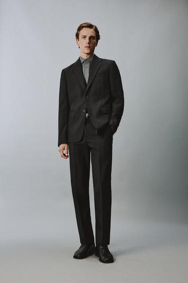 BLAZER بدلة 100% صوف - مارينجو الخاص بـ Zara - صورة 0