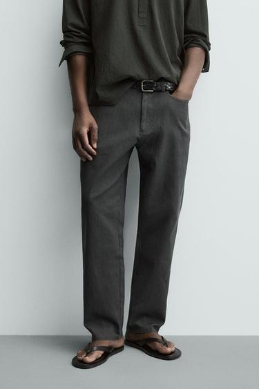 JEANS STRAIGHT FIT - رمادي الخاص بـ Zara