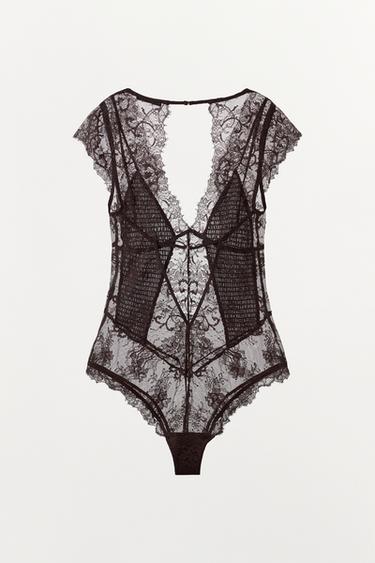 BODY BIMATIÈRE EN DENTELLE - Grenat de Zara - Image 9