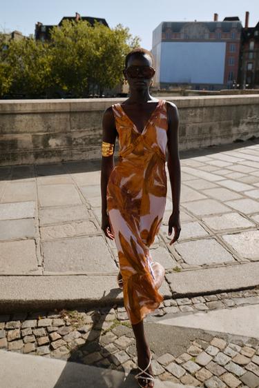 PRINTED MIDI DRESS - Multicoloured by Zara - Image 2