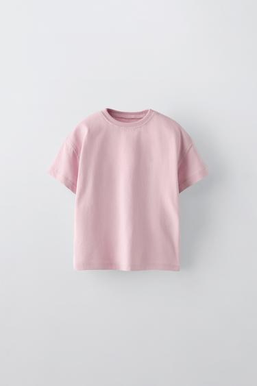 CAMISETA ETIQUETA - Rosa de Zara