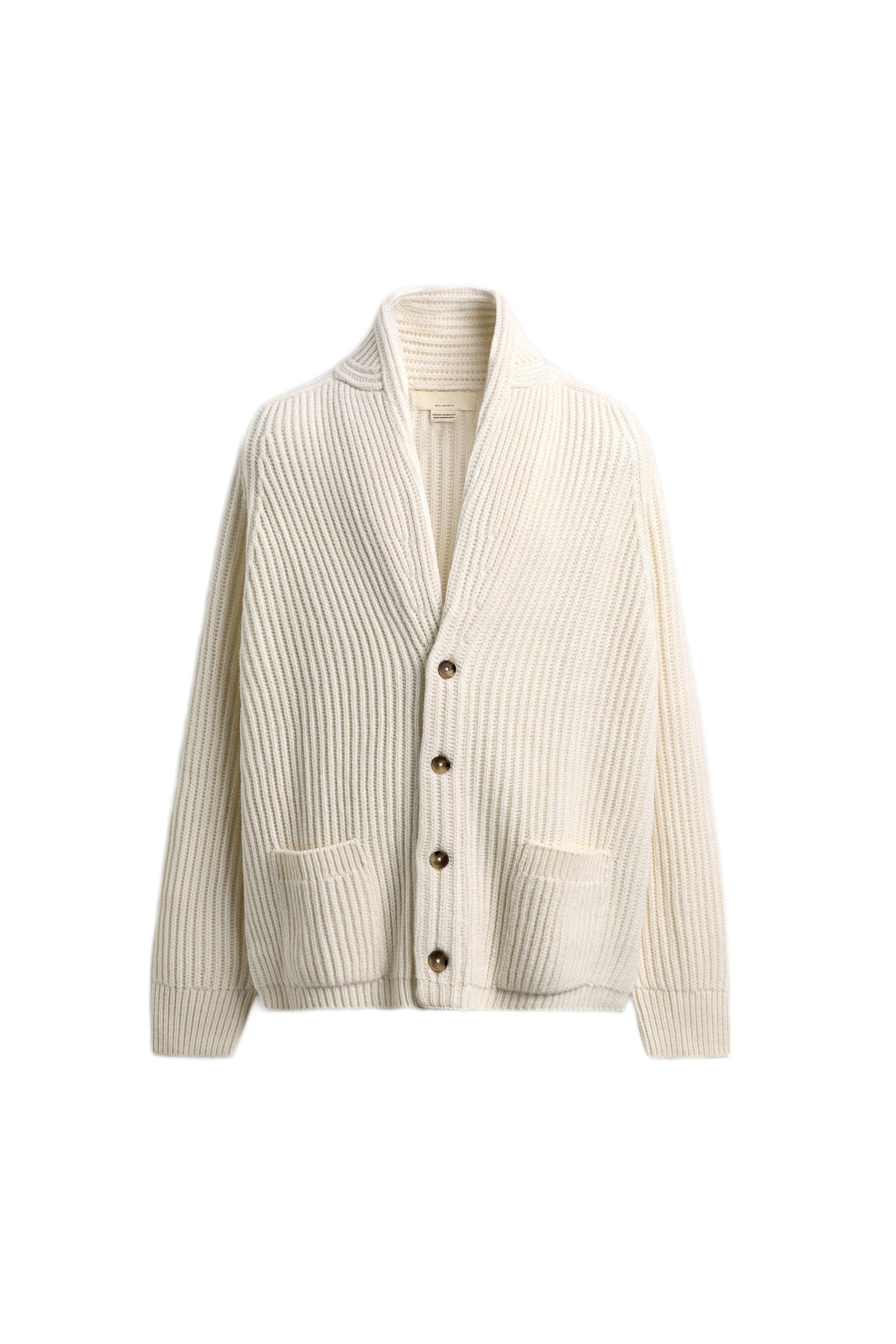 TEXTURED CARDIGAN LIMITED EDITION - Ecru | ZARA United States