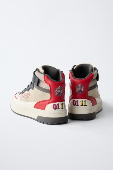 STRANGER THINGS © NETFLIX HIGH-TOP SNEAKERS - Red by Zara - Image 5