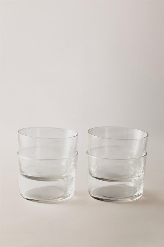 LOT VERRES RECYCLABLES BAS (LOT DE 4) - Transparent de Zara - Image 5