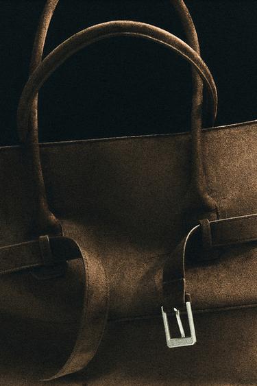 Bolso De Asas Para Hombre Piel Vacuno Envejecida - Compacto, Con Cremallera Y Trabillas Para Cinturón