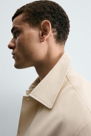 FILIPE JARDIM X ZARA CONTRAST PATCH OVERSHIRT - Oyster-white by Zara