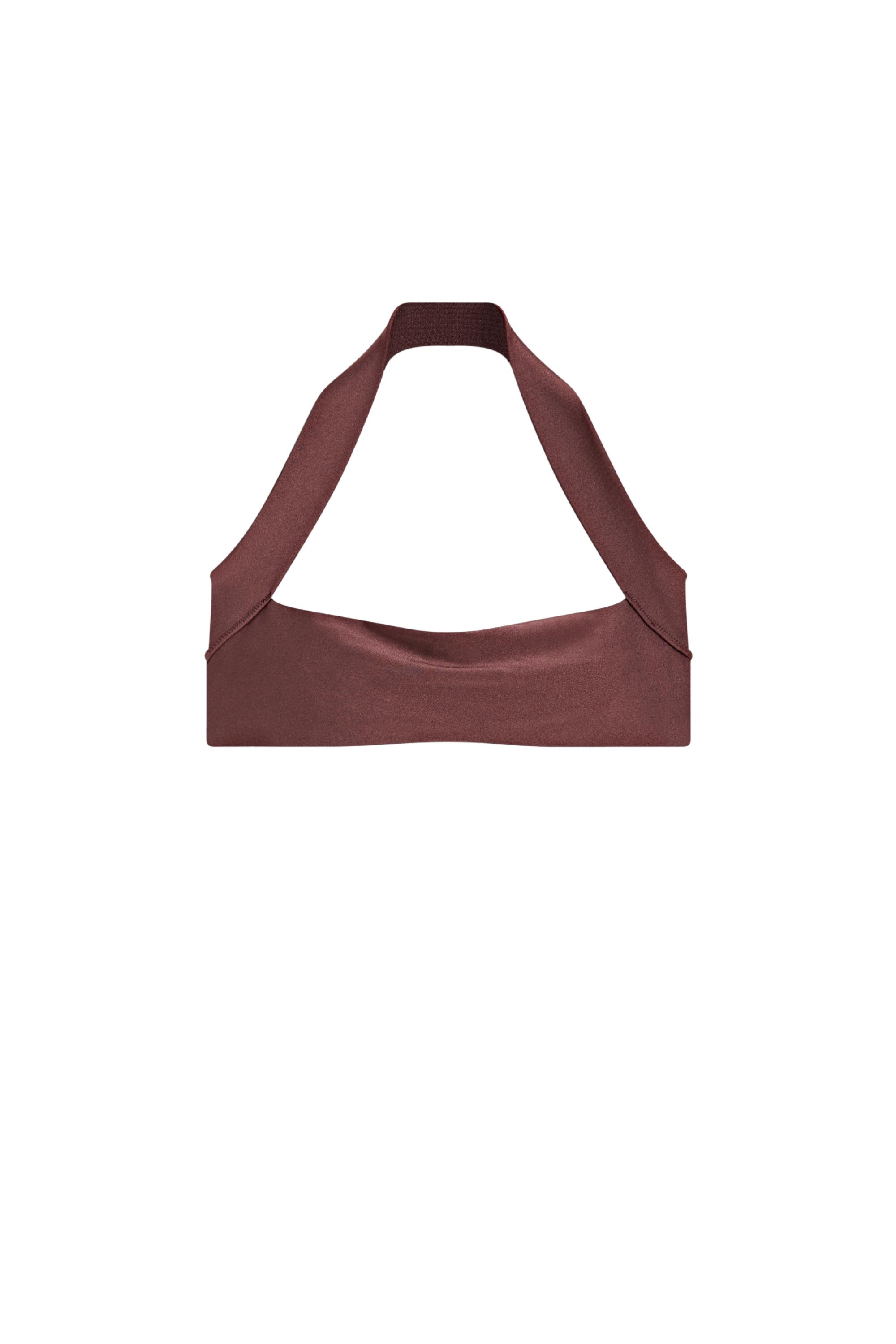 Shimmery halter bikini top — Mink marl