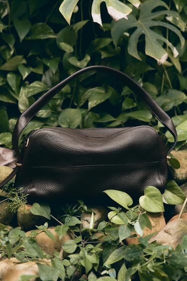 BOLSA DE COURO DE OMBRO - Marrom da Zara