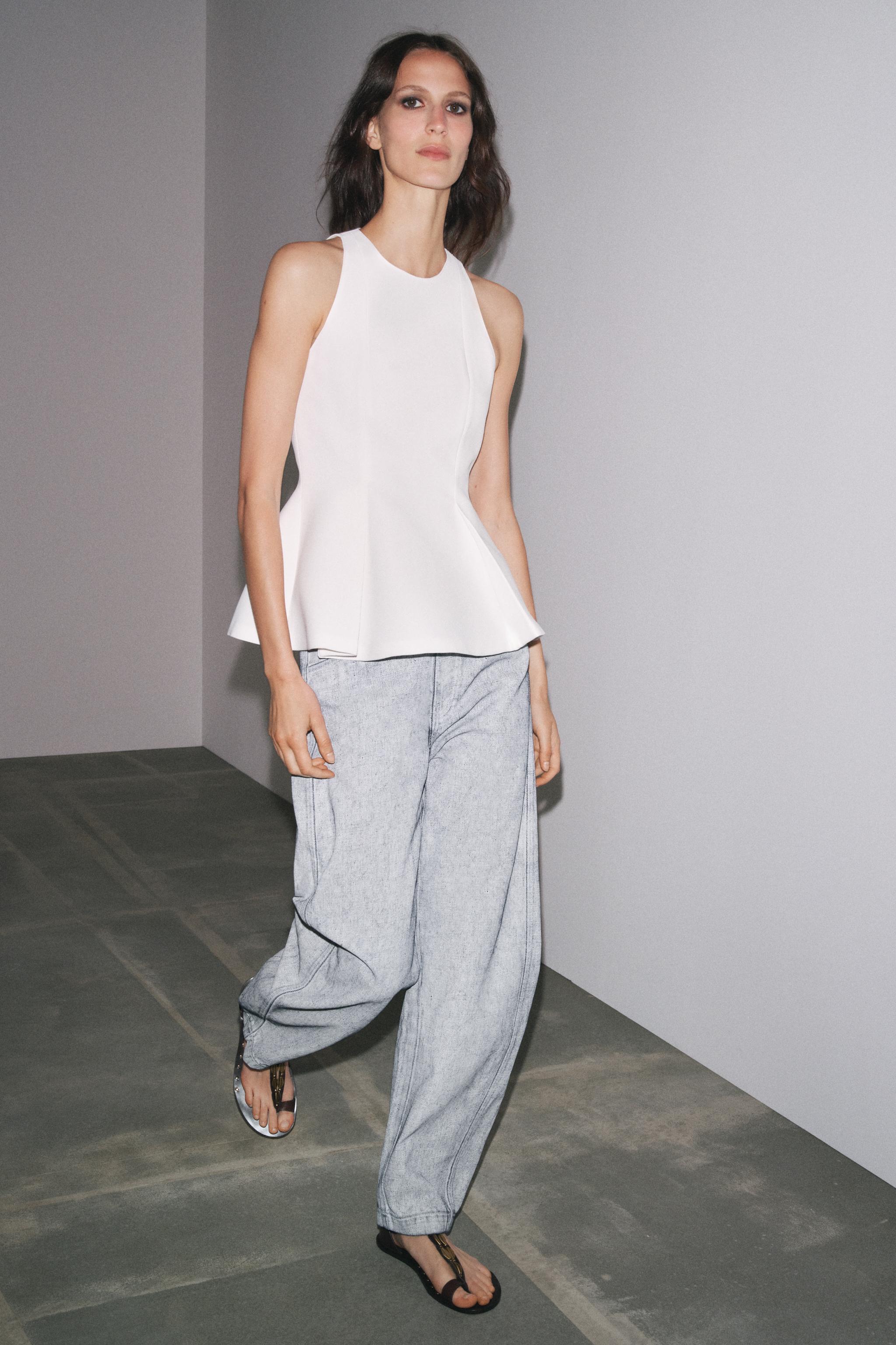 JEANS ZW COLLECTION テーパード ミッドライズ - ブルー | ZARA JEANS ZW COLLECTION テーパード ミッドライズ - ブルー | ZARA