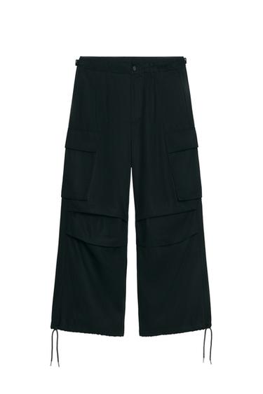 SOSHIOTSUKI X ZARA 릴렉스핏 수트 카고 팬츠 - Zara 블랙