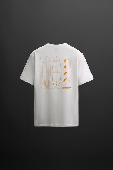 CAMISETA ESTAMPADO TABLAS SURF - Blanco de Zara