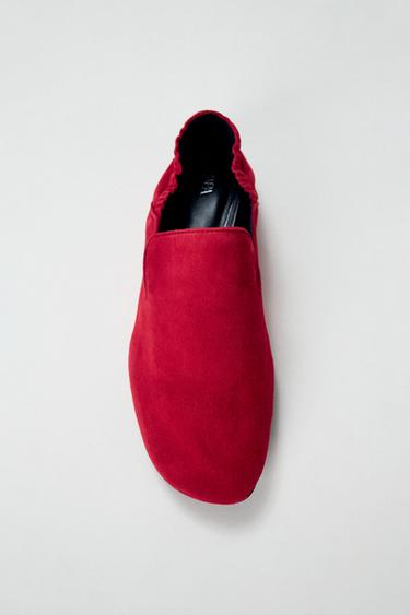 SOFT SUEDE LOAFERS - Red by Zara
