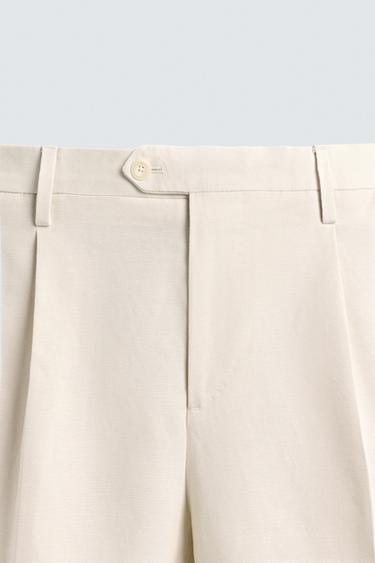 PANTALON COUPE REGULAR PLIS - Écru de Zara - Image 8