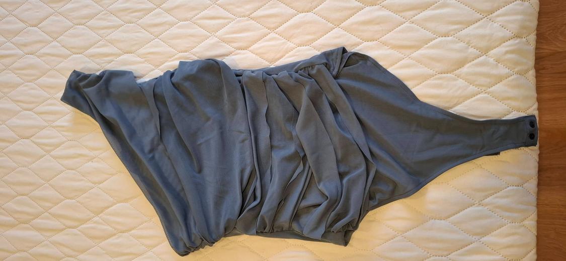 ASYMMETRIC DRAPED TULLE BODYSUIT - Image 2