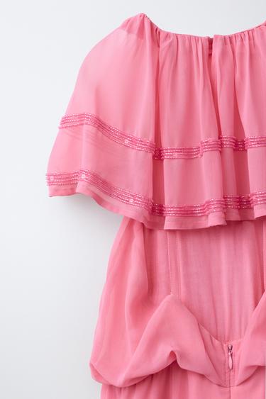 RHINESTONE JUMPSUIT - Pink by Zara - Image 3