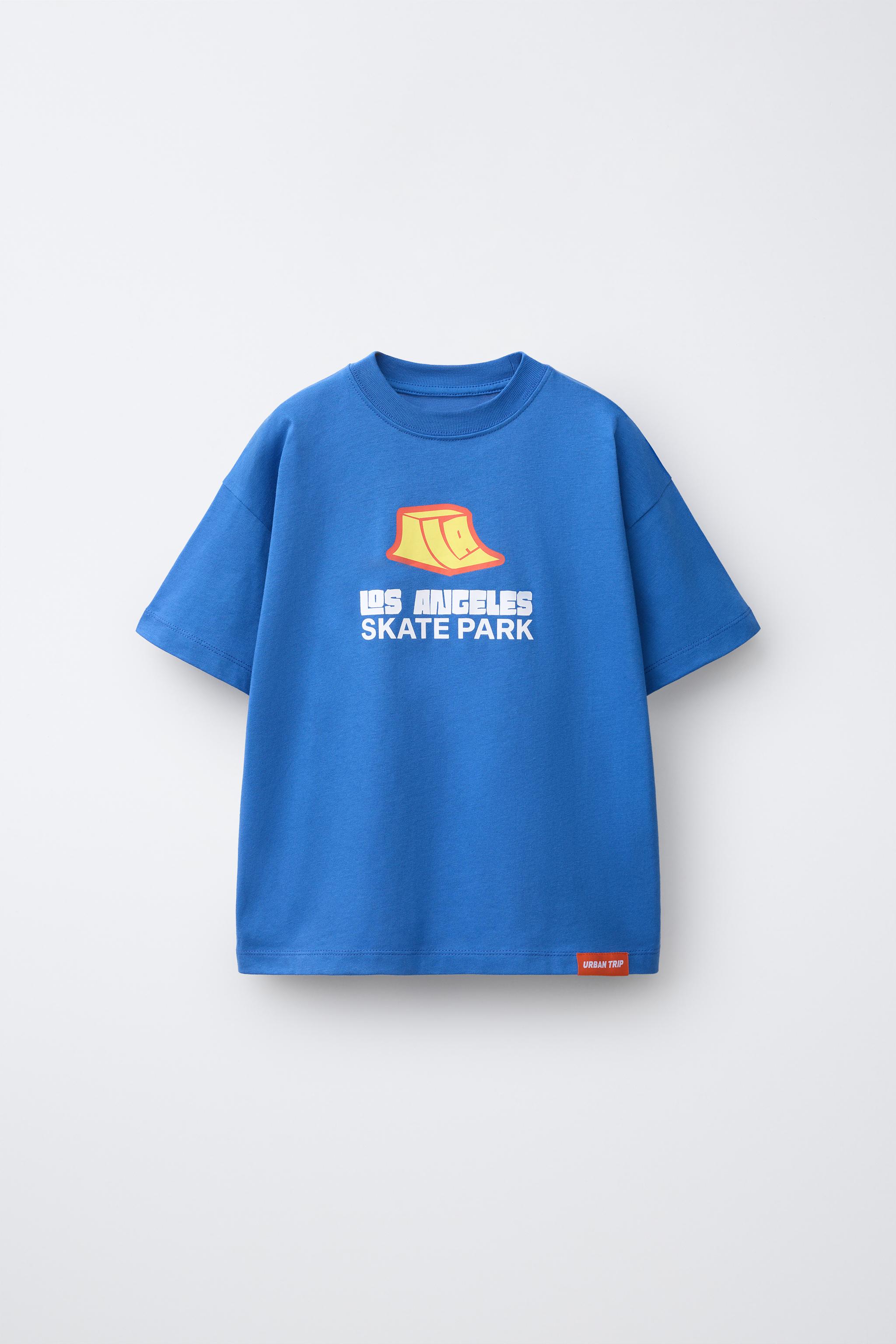 PRINTED T-SHIRT — Blue