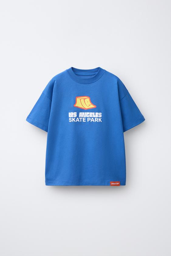 CAMISETA ESTAMPADA - Azul de Zara - Imagen 0