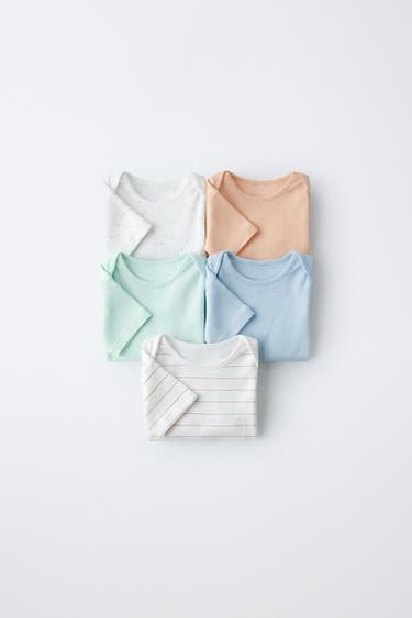 КОМПЛЕКТ ОТ ПЕТ БОДИТА НА КАПКИ И РАЙЕТА - Многоцветни от Zara