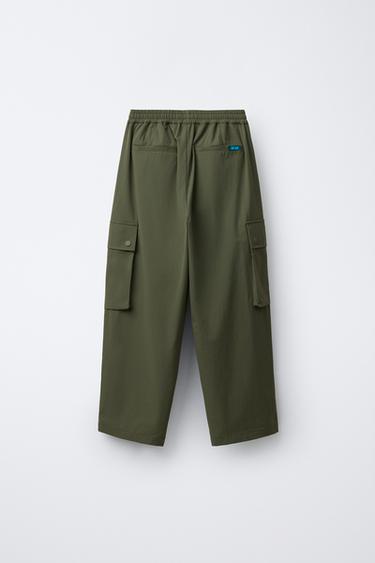 NYLON CARGO TROUSERS - Khaki by Zara - Image 1
