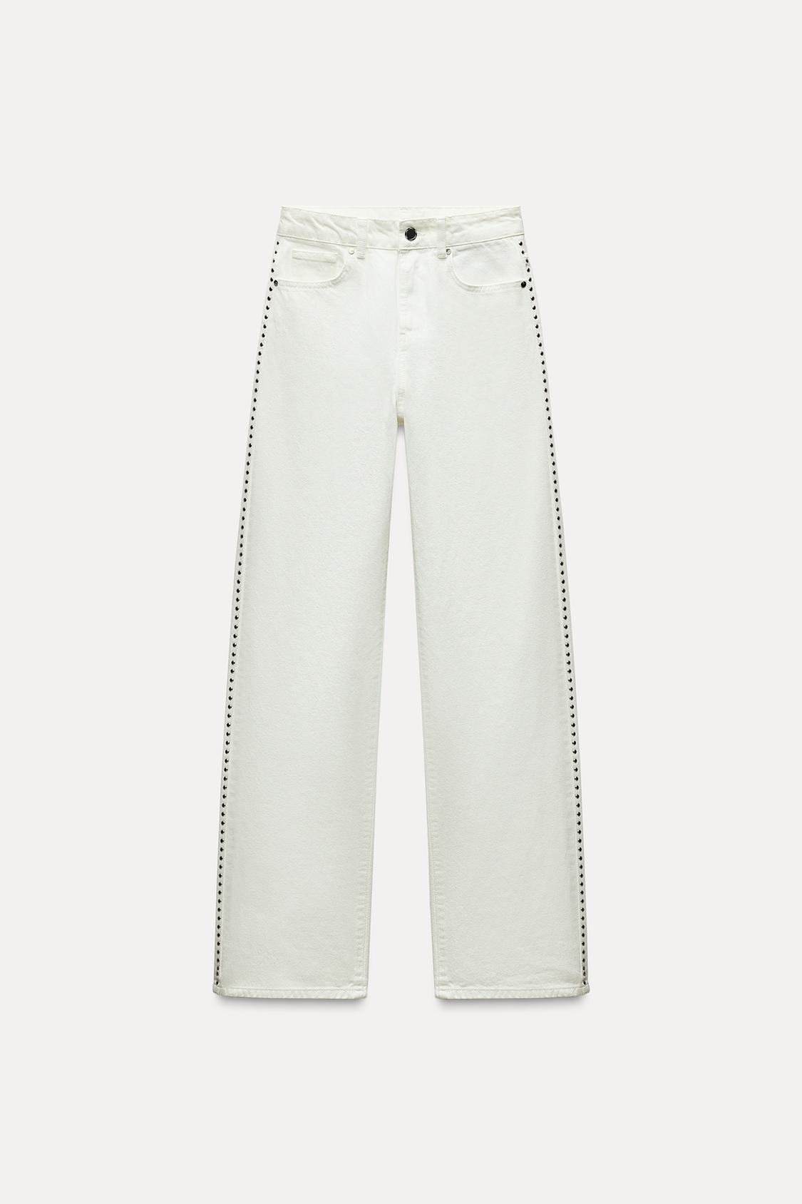 Z1975 MID-WAIST STRAIGHT STUDDED JEANS
