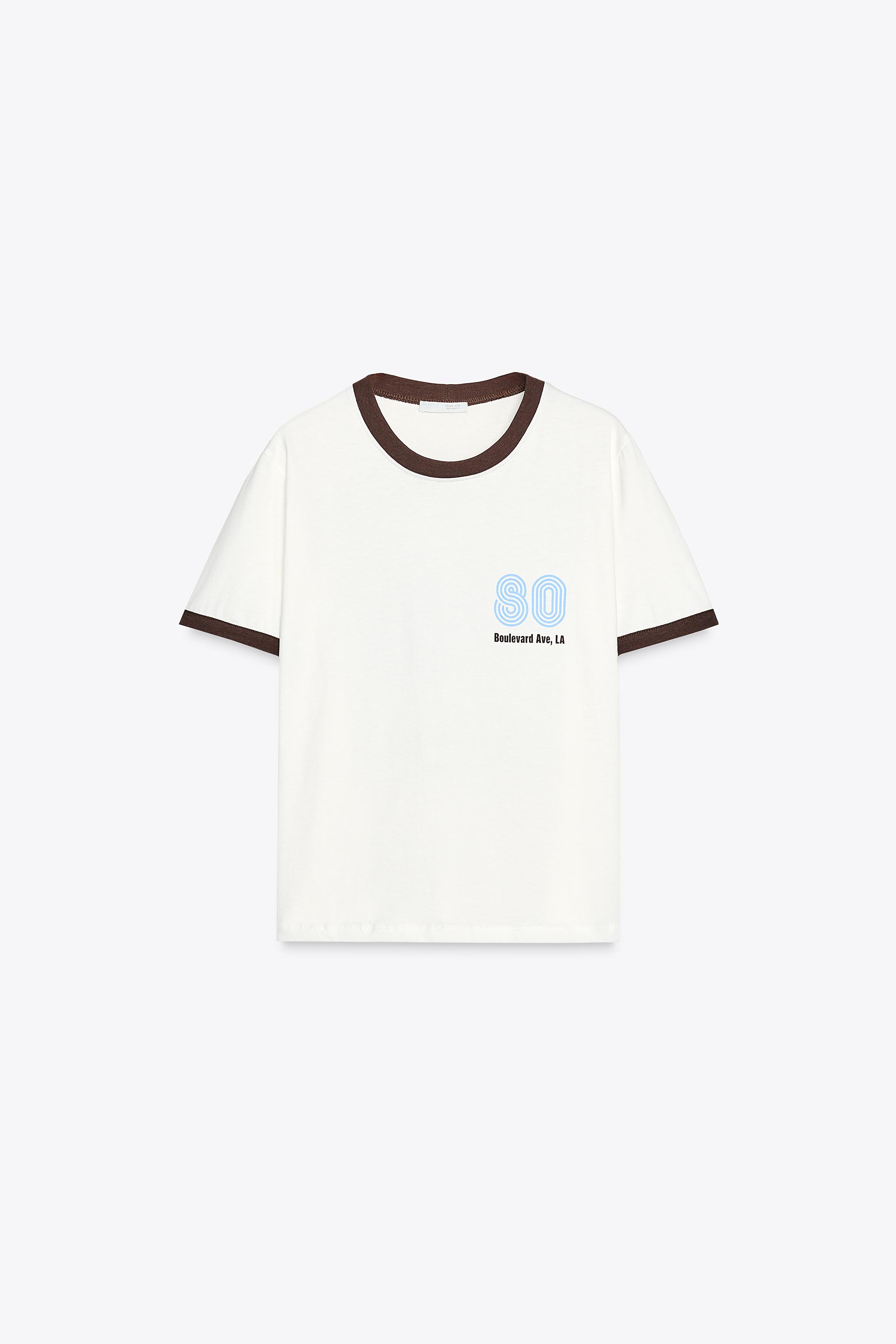 BRIGHT PRINT T-SHIRT - Blue / White | ZARA United States