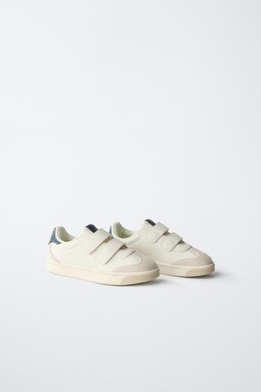 Zaras KOMBINERADE SNEAKERS - Vit