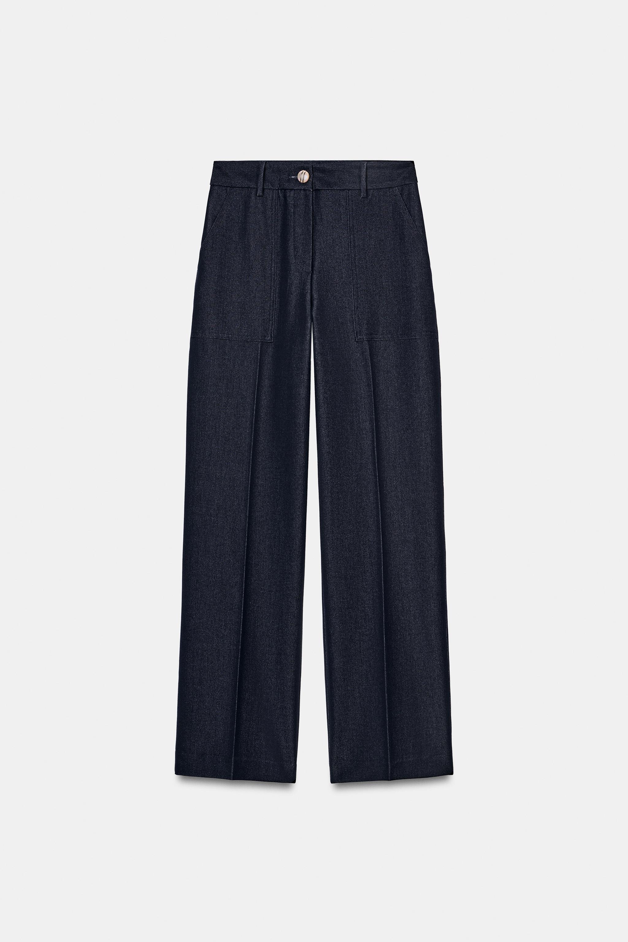PIN TUCK STRAIGHT LEG PANTS