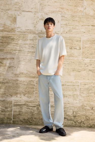 STRAIGHT-LEG JEANS - Light blue by Zara