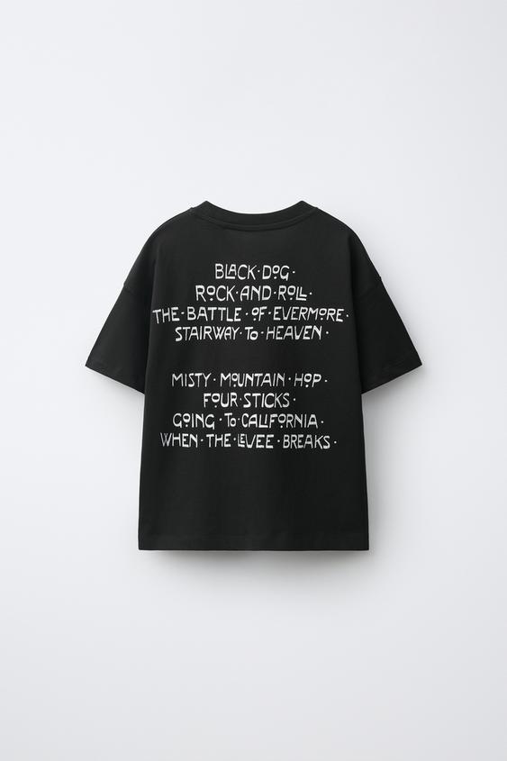 T-SHIRT IMPRIMÉ LED ZEPPELIN® - Noir de Zara - Image 1