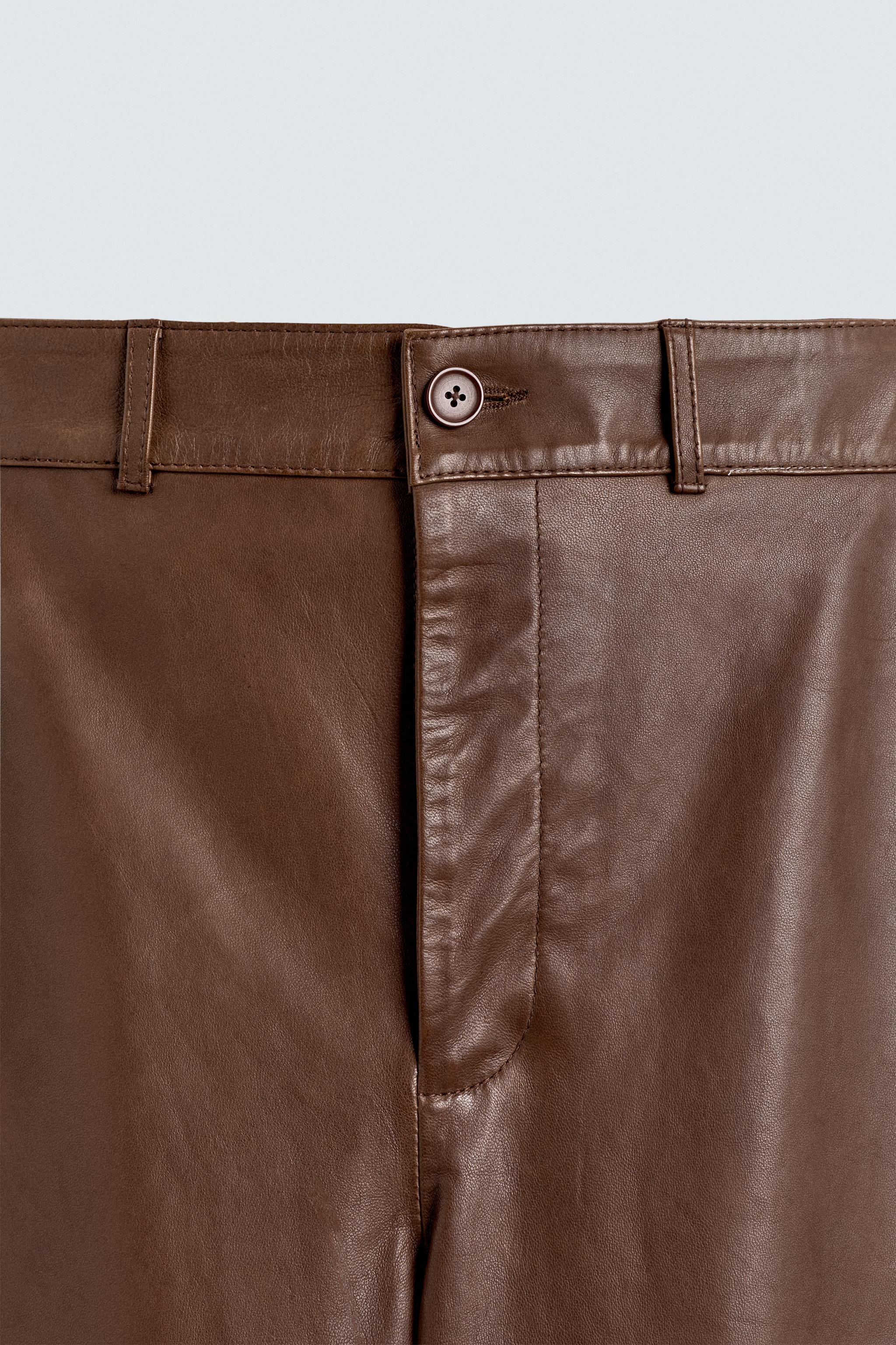 LEATHER BALLOON FIT PANTS