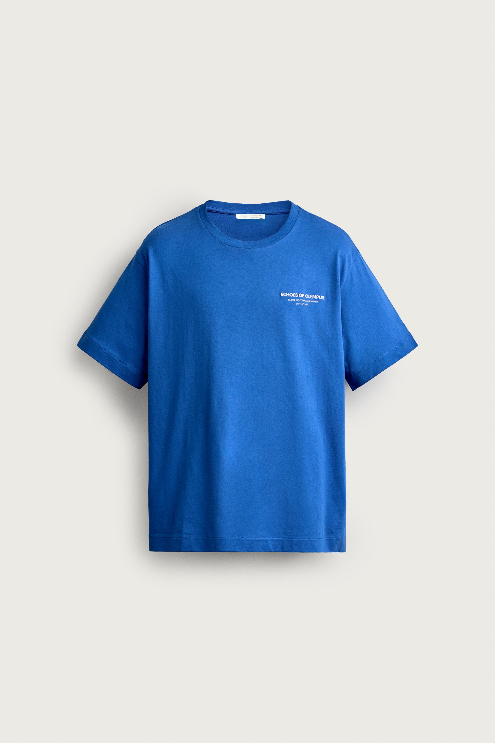 Zara KONTRAST İŞLEMELİ RELAXED FIT T-SHIRT görsel 7
