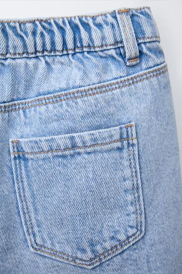 CROCHET FLOWER DENIM BERMUDA SHORTS - Light blue by Zara - Image 3