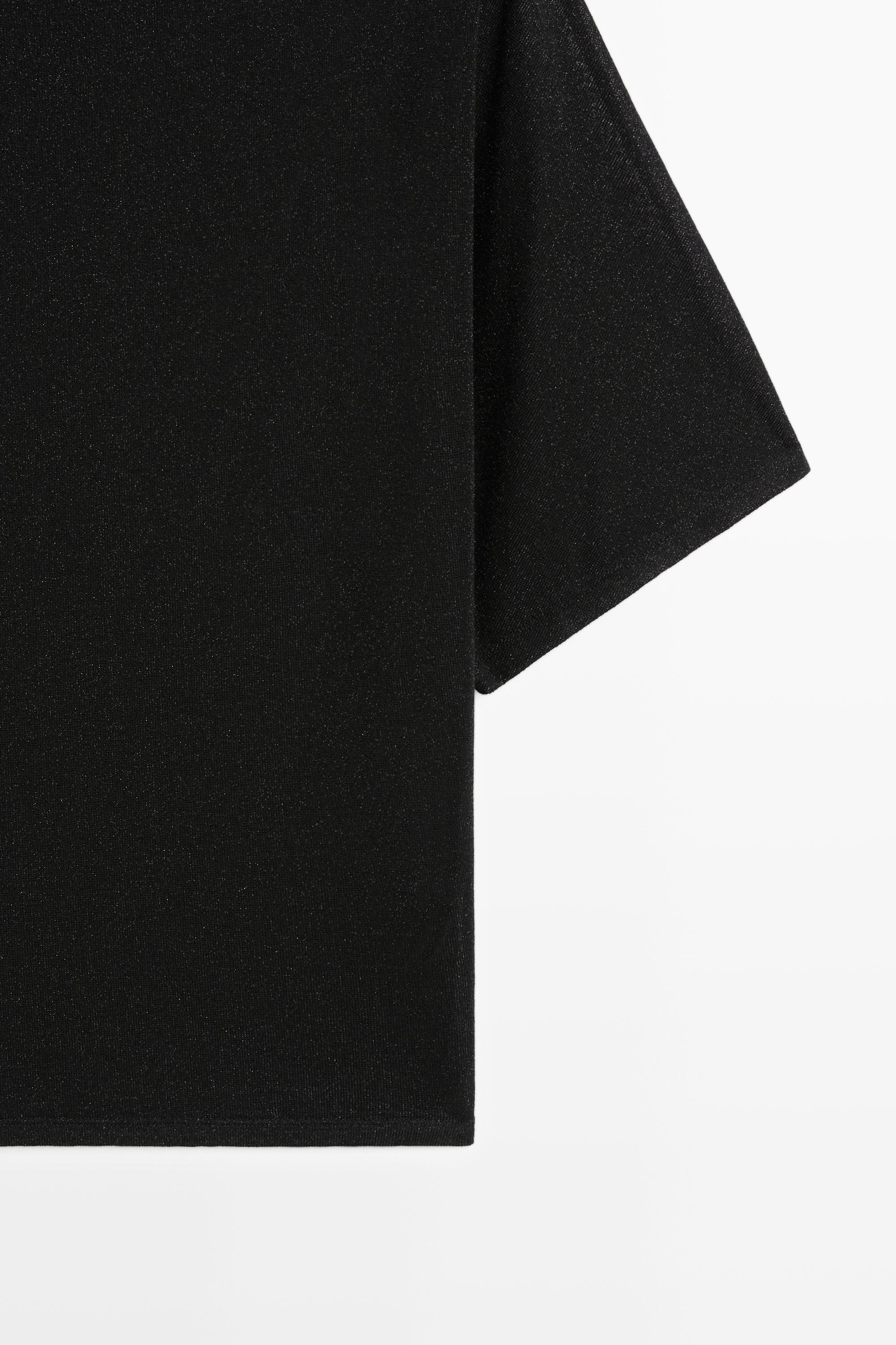 T-shirt asymétrique léger effet métallisé