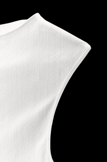 POINTELLE TOP WITH SATIN BOW - White by Zara