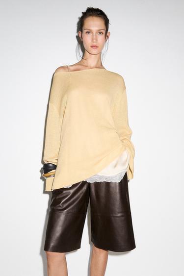 Zara 100% mercerised cotton sweater - Golden
